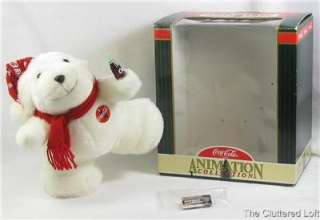 1998 Coca Cola Polar Bear Plush Animation Collection  