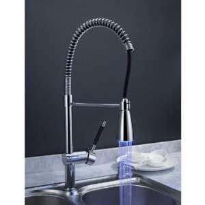 Sprinkle®   Solid Brass Spring Kitchen Faucet with Color Changing LED 