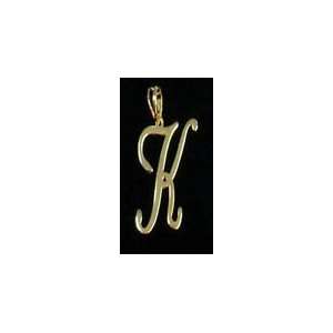  Your Initial Gold Filled Charm Pendant   K: Everything 
