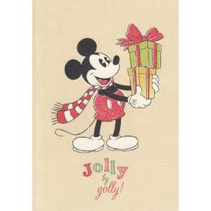  Greeting Card Christmas Disney Mickey Jolly By Golly 