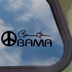  PRESIDENT BARACK OBAMA FOR PEACE Black Decal Car Sticker 