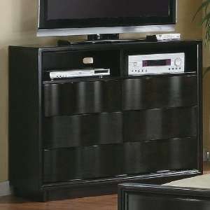   The Wave Birch Veneer TV Dresser by Coaster Furniture: Home & Kitchen