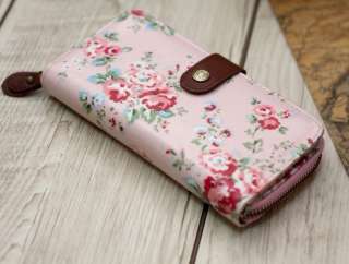   Zipper Clasp Long lady Wallet Purse With Cath Kidston Oilclothe  