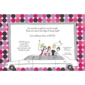 Limo Girls, Custom Personalized Bachelorette Parties Invitation, by 
