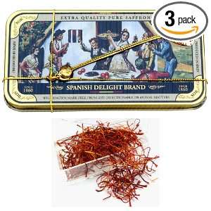 SPANISH DELIGHT BRAND Pure Grade Mancha Saffron Threads, 1 Gram (Pack 