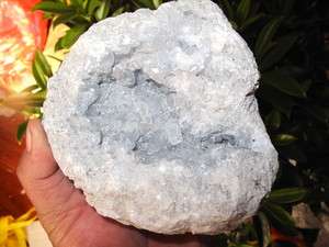 94lb Mineral Crystal Sparkling Blue Celestite Geode  
