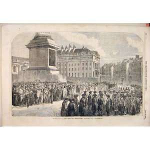  Trafalgar Square Chelsea Pensioner Procession 1852