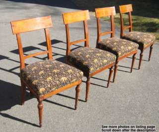 Four 19th Century Period Maple Side Chairs c1830  