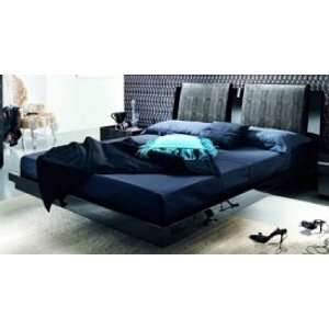  Queen Diamond Bed by Rossetto   Black Lacquered 