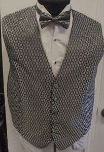 MEL HOWARD CANDLE LIGHT PATTERN SILVER VEST ALL SIZES  