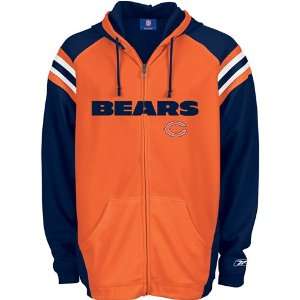 Chicago Bears Youth Zip Front Hooded Fleece:  Sports 