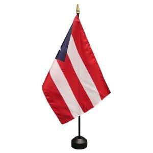  Puerto Rico Flag 8X12 Inch Mounted E Gloss: Patio, Lawn 