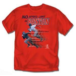   Sox MLB No Speed Limit in Boston Mens Tee (Red)