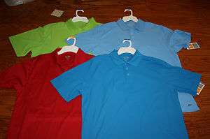 NEW Mens Champion Duo Dry (Dry Fit) Golf Polo Shirt L, XL, 2XL blue 