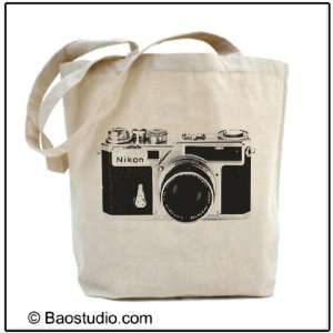 Vintage Nikon SP Camera   Eco Friendly Tote Graphic Canvas Tote Bag