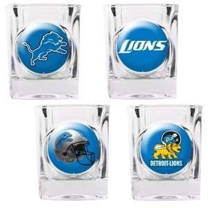  Detroit Lions Square Shot Glass Set of 4 Sports 