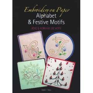  Embroidery on Paper Alphabets & Festive Motifs Arts, Crafts & Sewing