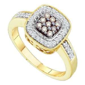   Gold .25CT Stunning Diamond Fashion Ring Featuring Chocolate Diamonds