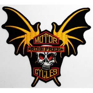 SALE Cheap 4.8 x 5.4 Skull Wing Chopper Motorcycle Clothing Jacket 