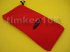 Red Suede pouch case for Samsung Chat C3500