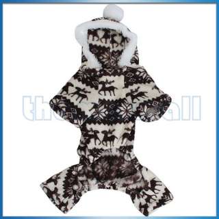   Jumpsuit Coat w/ Xmas Reindeer & Snowflake Pattern 4 Size  