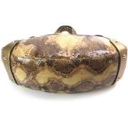 GUCCI Python Snakeskin PELHAM Tote Bag Purse Bronze  