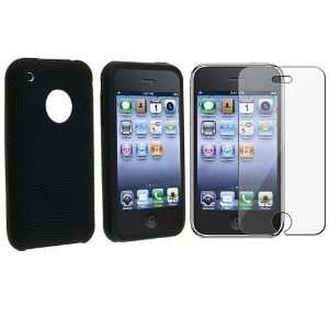 Durable Flexible Soft Black Silicone Skin Case + Clear Reusable Full 