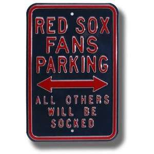  Red Sox Socked Authentic Parking Sign