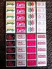 Strips of Vintage Stickers   Diff. Sayings​.5 Ea.