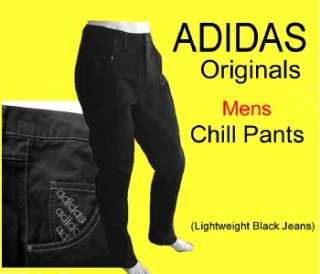 Mens $70 ADIDAS ORIGINALS Black CHILL PANTS Jeans L  