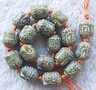 15x18mm 15inch Natural China Jade Carved Buddha Beads  