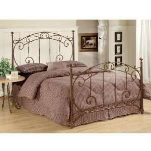  Queen Hillsdale Sheraton Metal Poster Bed in Autumn Brown 