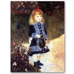 Girl with a Watering Can   5 x 7 Museum Quality Greeting 
