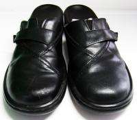 WOMENS Clarks Black Mules Slides 7 M Shoes EUC COMFY  