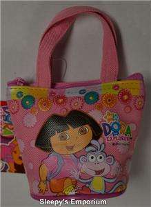 DORA THE EXPLORER & BOOTS PINK PIN COIN BAG PURSE Great For Kids FREE 