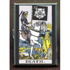 DEATH TAROT CARD GOTH ID Holder, Cigarette Case or Wallet: MADE IN USA 