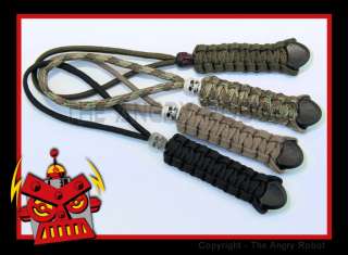 Set of 4 Paracord Lanyards Glow Ends Skull Beads   Zipper Pulls 