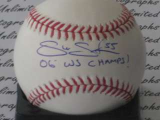Skip Schumaker 2006 WSC Cardinals Signed ML Baseball  
