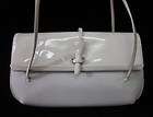 VNTG JUDITH LEIBER Cream Patent Shoulder Handbag  