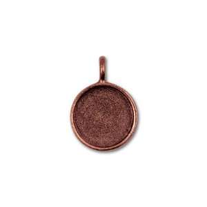  Copper Plated Pewter Small Circle Pendant: Arts, Crafts & Sewing