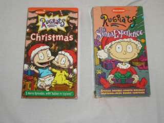 Lot of 5 Childrens Christmas VHS Movies Frosty, Blues Clues, Rugrats 