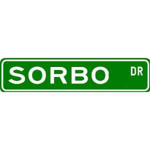  SORBO Street Sign ~ Personalized Family Lastname Novelty 