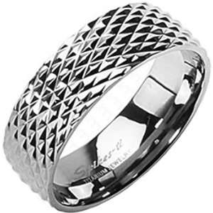  Size 5 Spikes Titanium Slither Snake Ring Jewelry