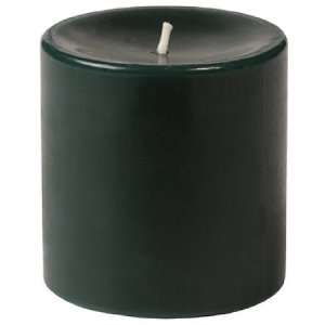  Faroy Smooth Pillar Candle, 4x4 inches, Evergreen, 1 Count 