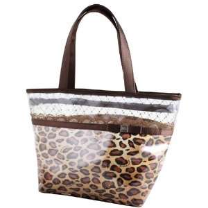  Clear Leopard Print Large Tote Bag