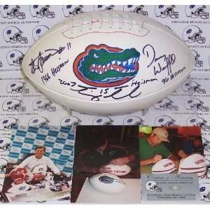   Spurrier Hand Signed Florida Gators Logo Football
