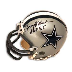 Roger Staubach Signed Cowboys Mini Helmet   HOF 85:  Sports 
