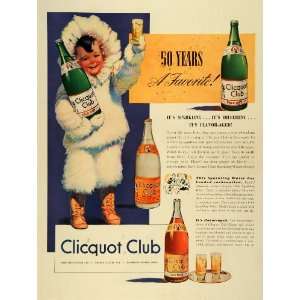  Clicquot Club Co Logo Eskimo Bottle Soda Beverages Carbonated Drinks 