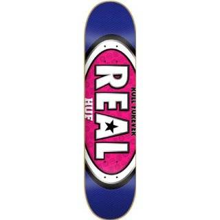 Real Huff OG Oval Skateboard Deck (7.75 Inch, Navy/Pink)