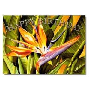  Hawaiian Birthday Card Bird of Paradise